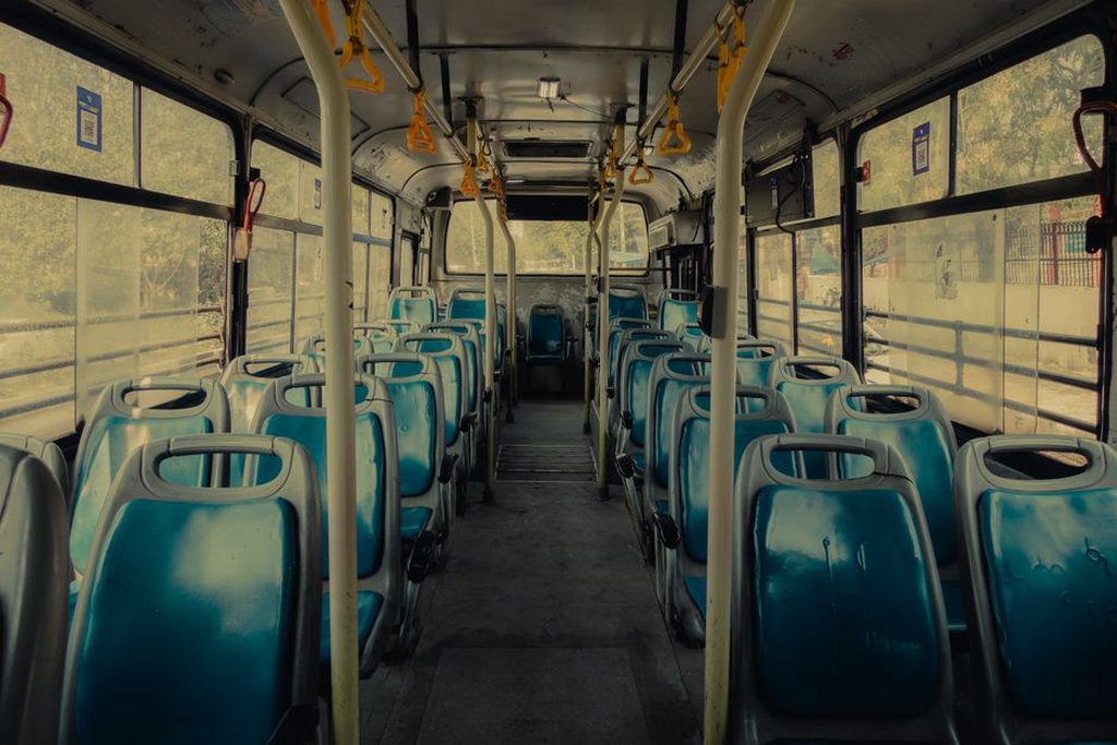 Intérieur moderne d'un autobus Heuliez GX