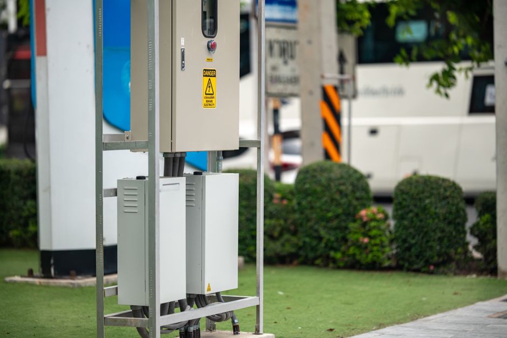 Station de recharge pour bus électriques